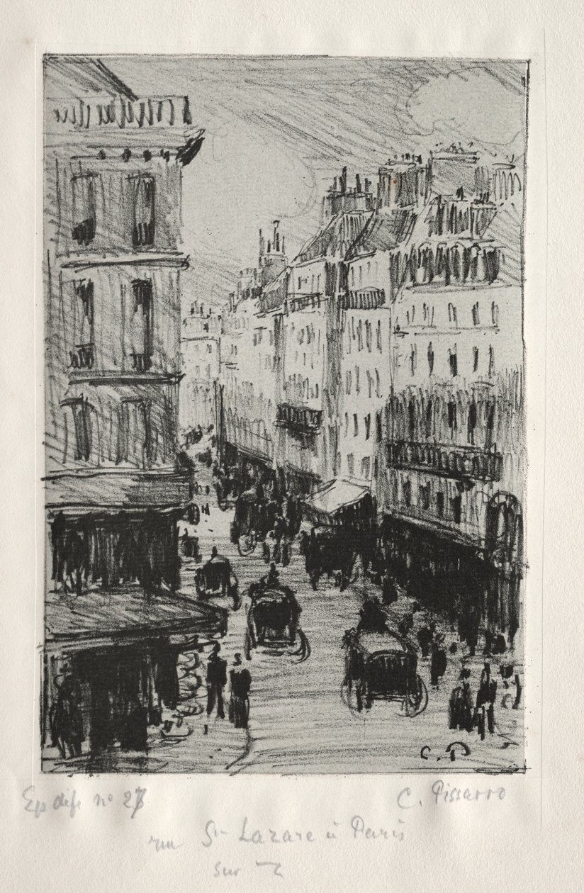 Rue Saint-Lazare, Paryż autorstwa copy after Augustin Pajou