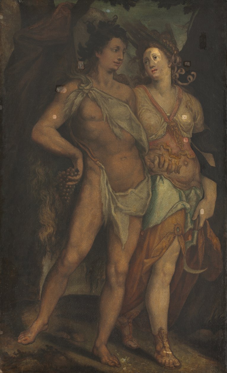 Ceres i Bachus autorstwa copy after Bartholomaeus Spranger