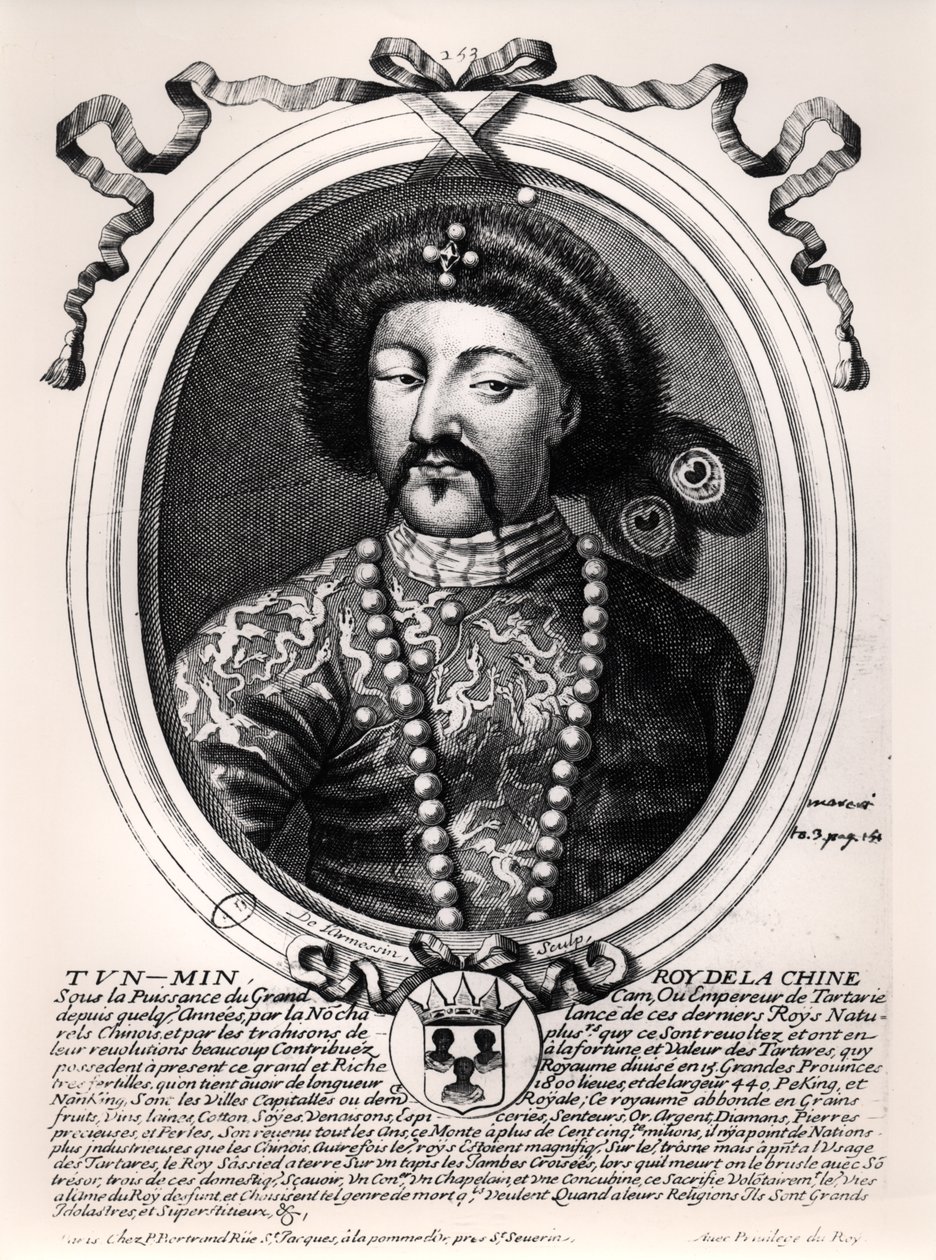 Tun-Min, król Chin autorstwa Nicolas II de Larmessin