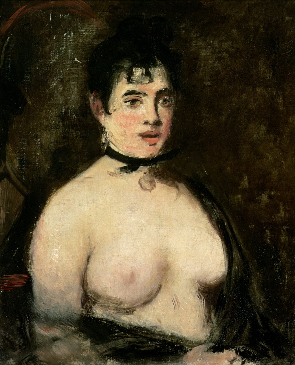 Brunetka z odkrytymi piersiami autorstwa Édouard Manet