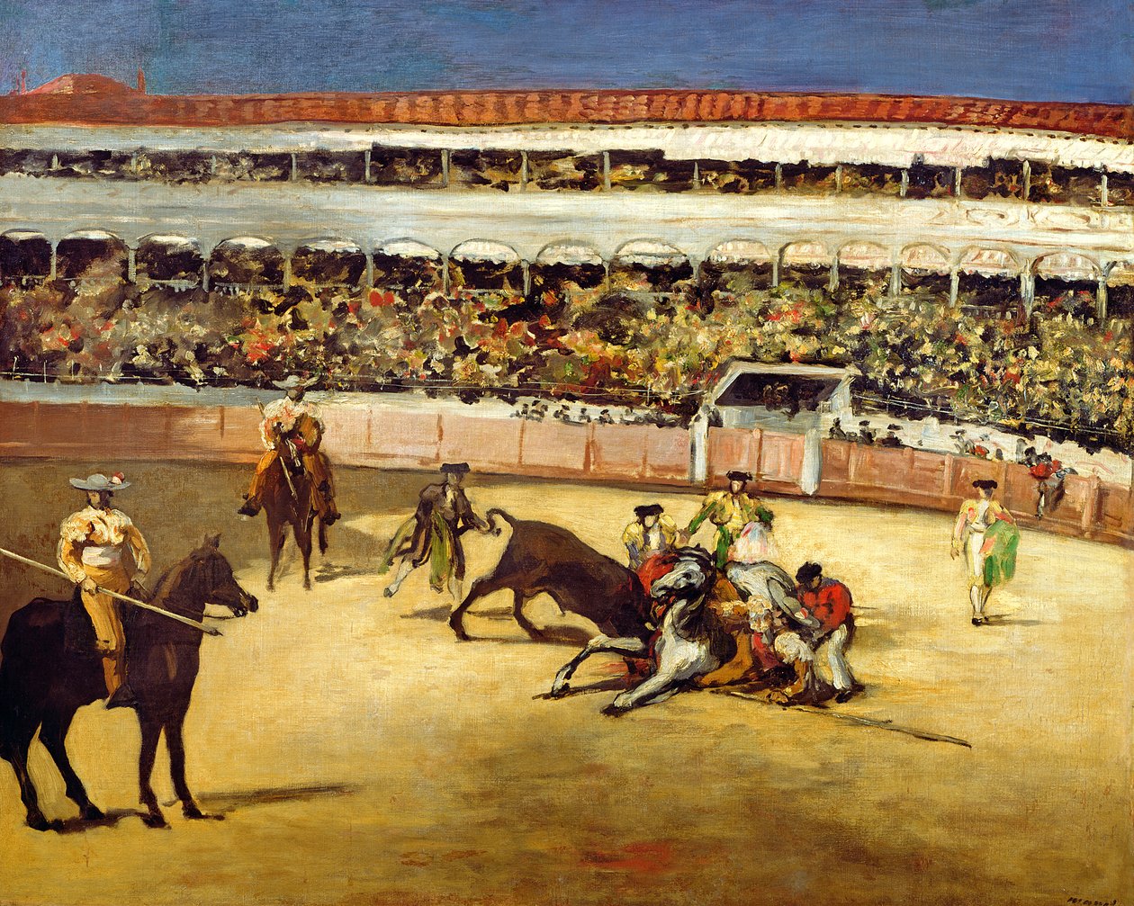 Walka byków, 1865 autorstwa Édouard Manet