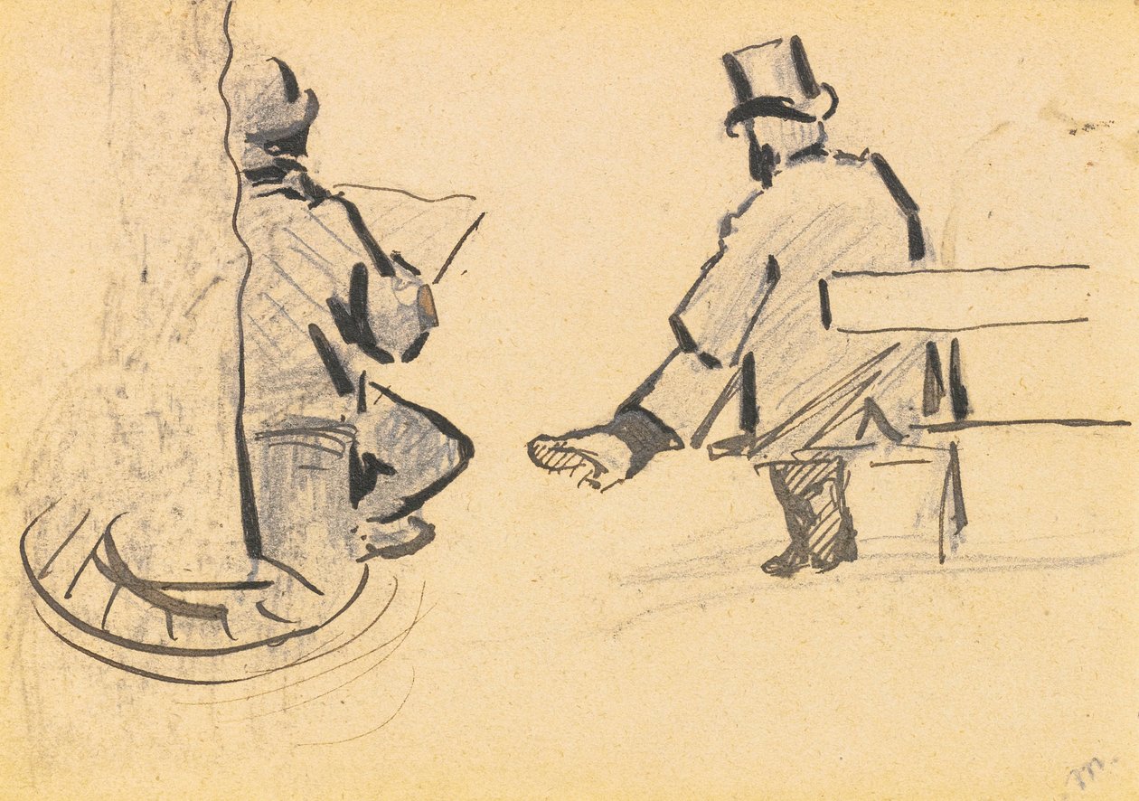 Mężczyzna na ławce autorstwa Édouard Manet