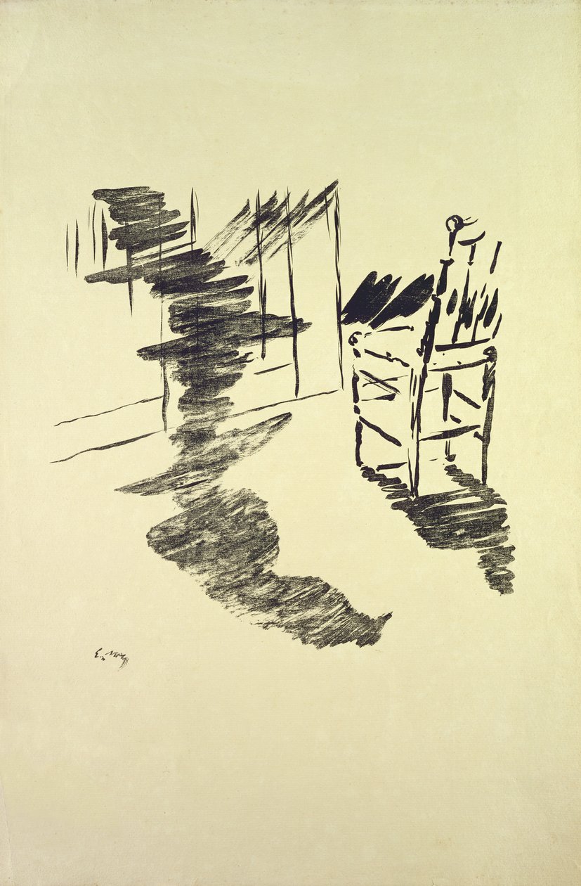 Ilustracja do „Kruka”, Edgar Allen Poe, 1875 autorstwa Édouard Manet