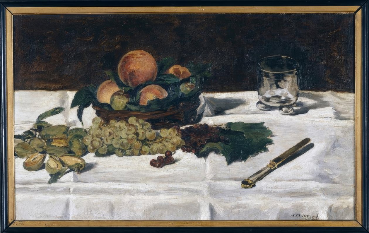 Martwa natura: owoce na stole autorstwa Édouard Manet