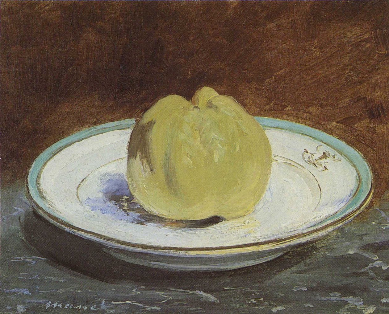 Jabłko na talerzu autorstwa Édouard Manet