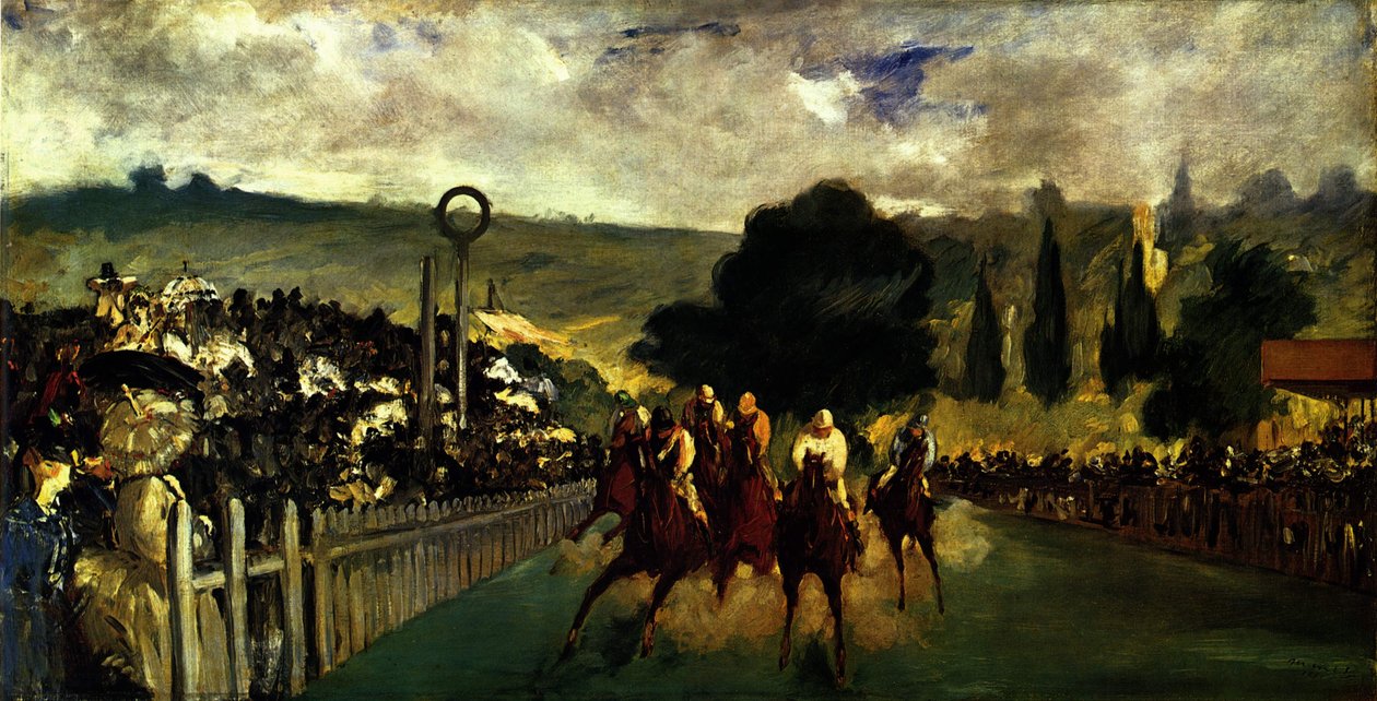 Wyścig w Longchamp autorstwa Édouard Manet