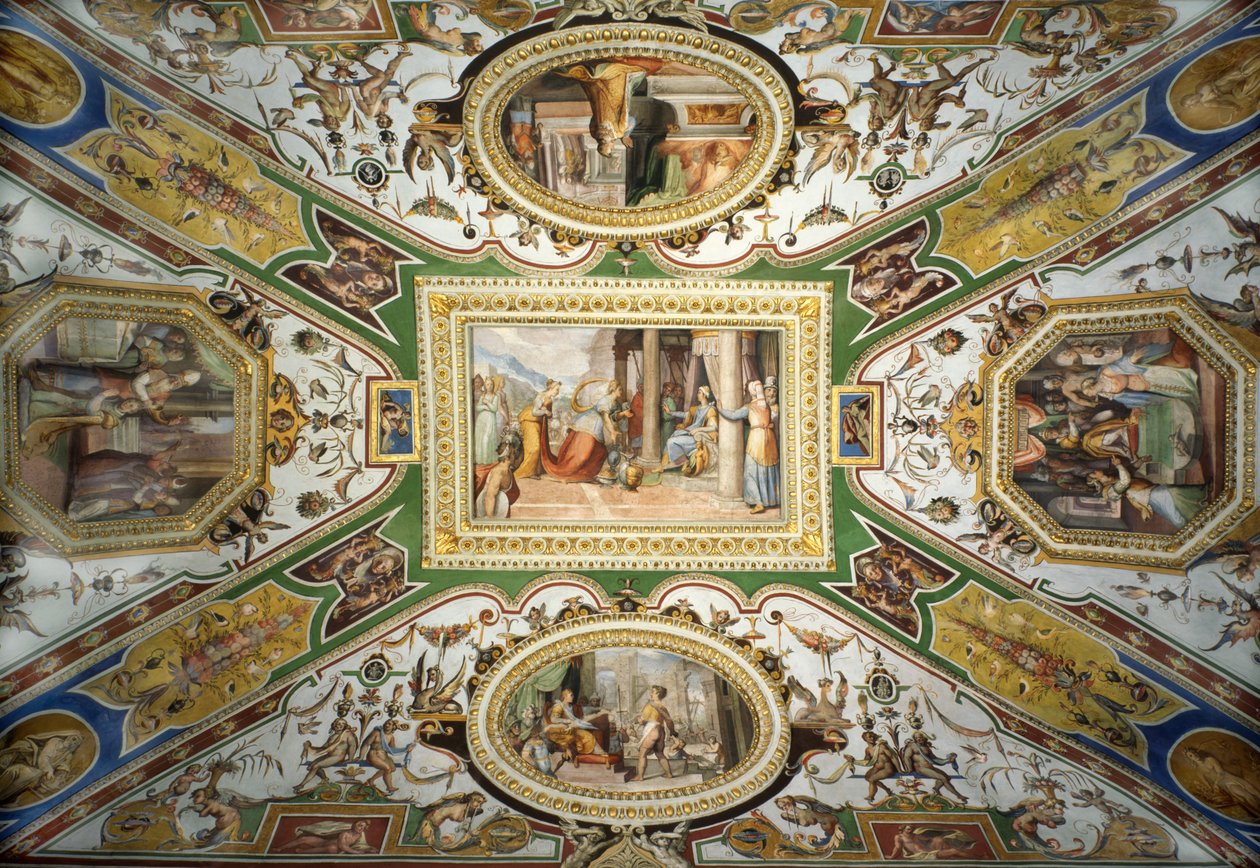 Sufit Galerii Corsini, Rzym autorstwa Federico Zuccari or Zuccaro