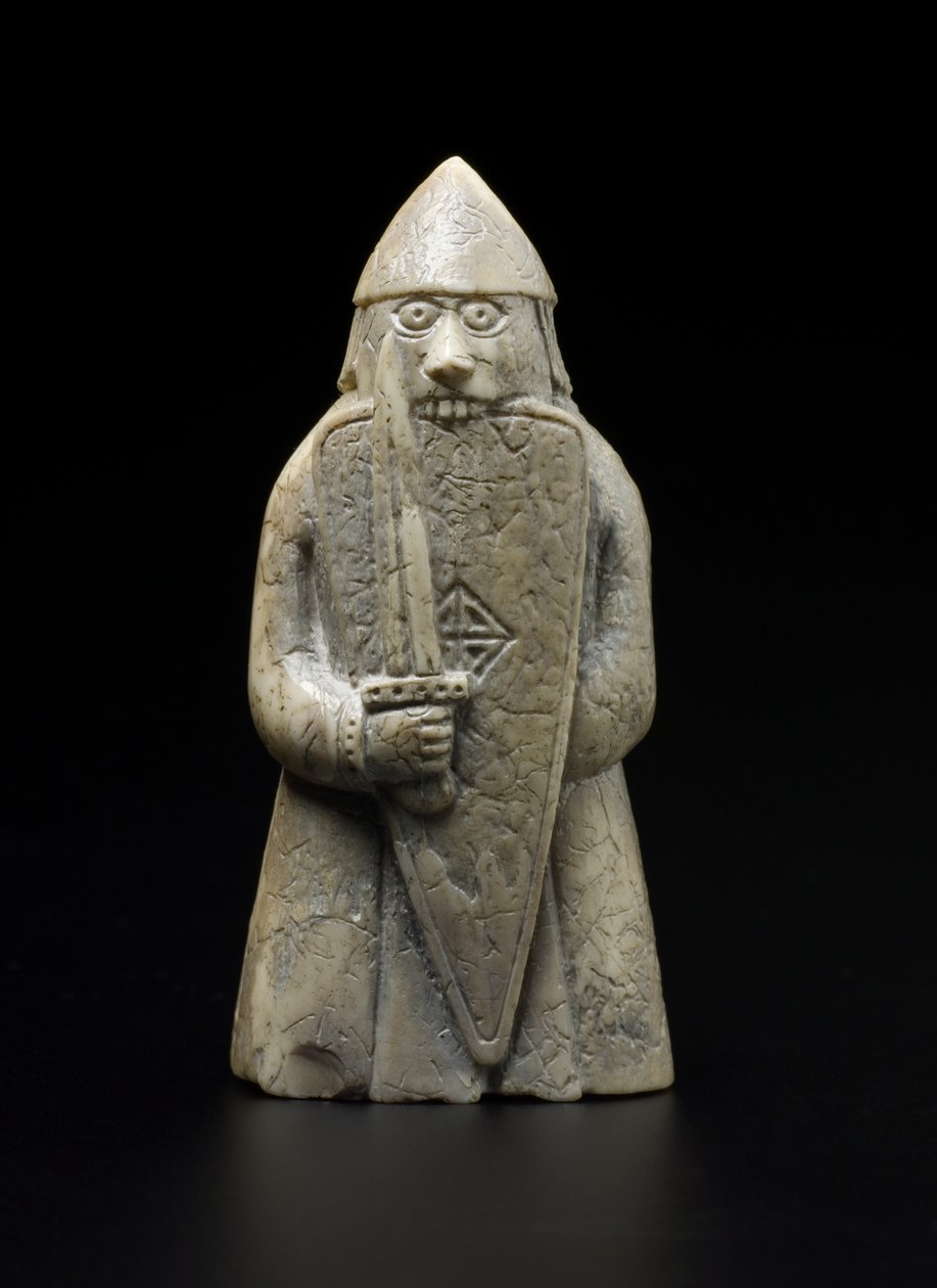 Lewis Chesspiece - Berserker (kość morsa) autorstwa school Scandinavian