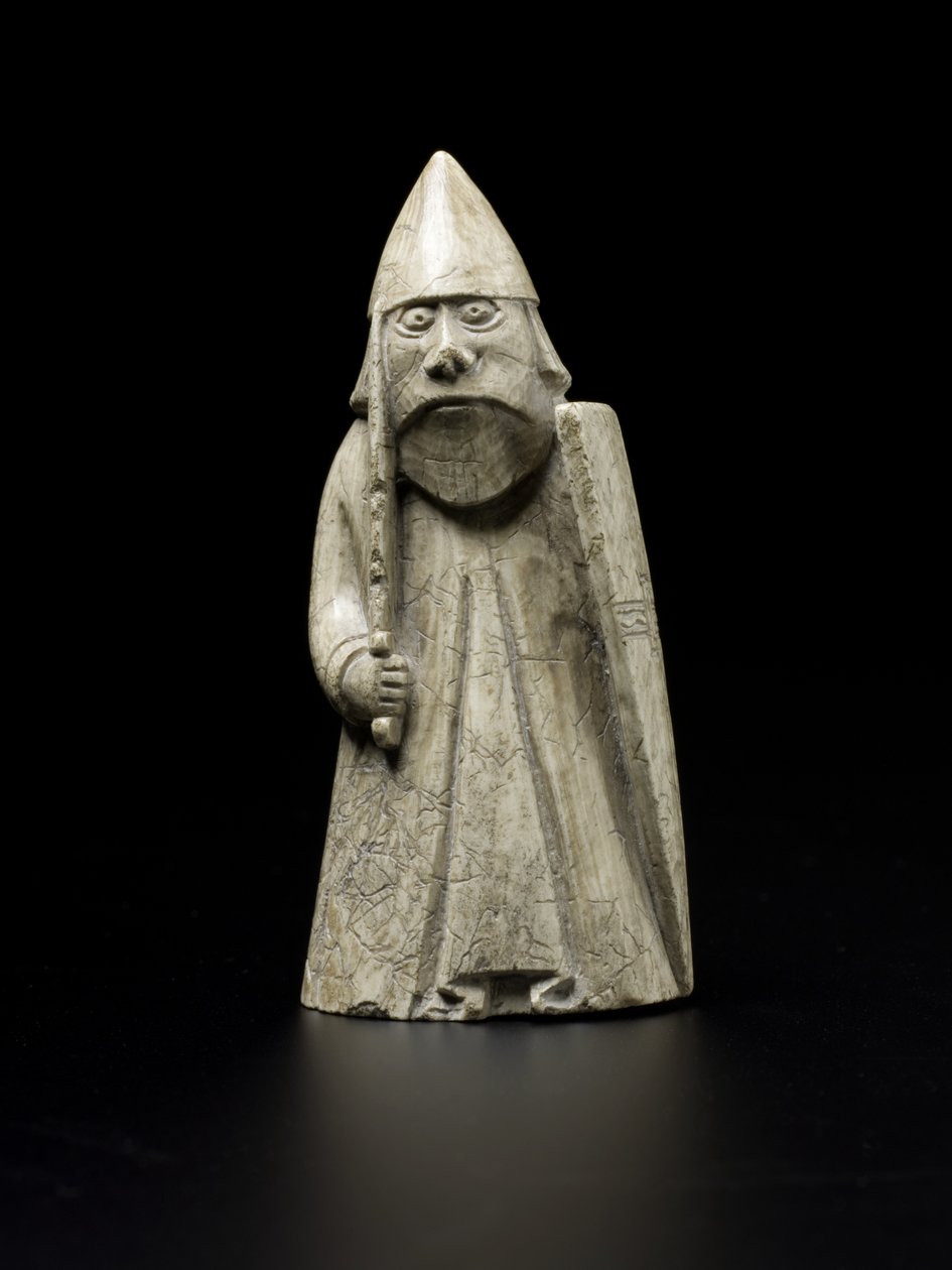 Lewis Chesspiece - Warder (kość słoniowa morsa) autorstwa school Scandinavian