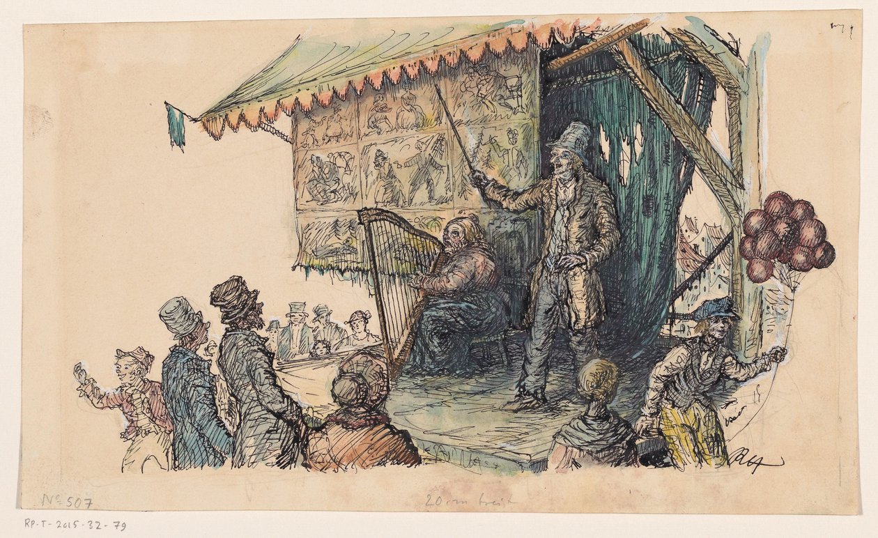 karnawałowy piosenkarz autorstwa unknown (signed by artist)