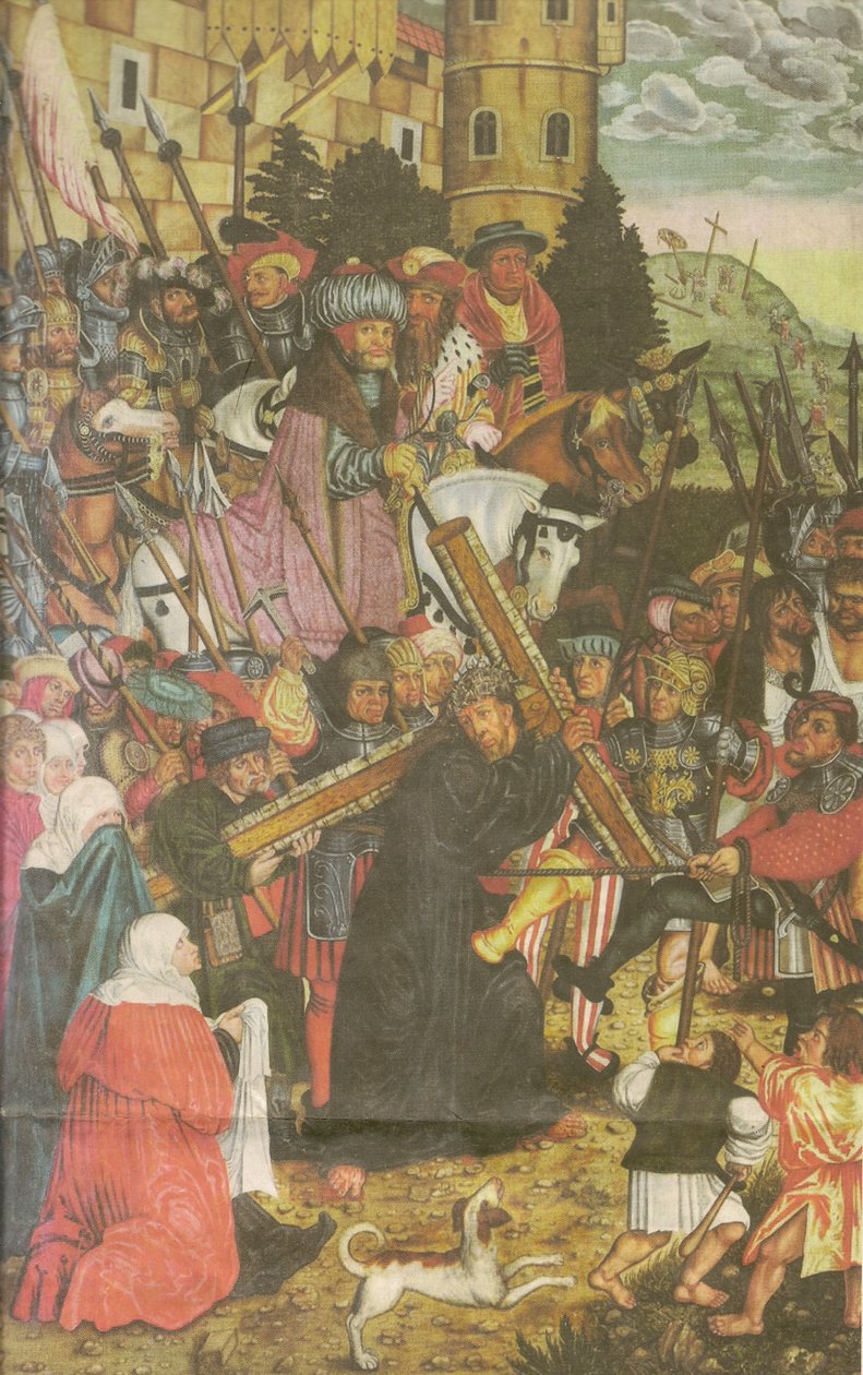 Niesienie krzyża autorstwa workshop of Lucas Cranach the Elder