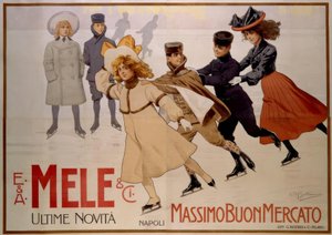 Młodzi łyżwiarze / plakat 1902