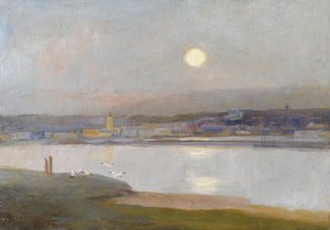 Wschód księżyca nad Hayle, z Lelant, ok. 1892 r.