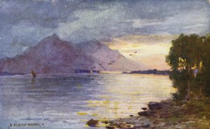 Wodny zachód słońca, Lough Leane, Killarney