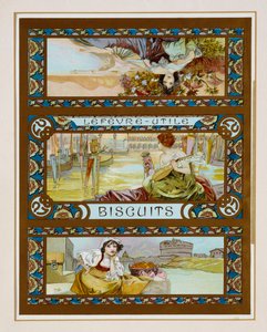 Plakat reklamujący herbatniki "Lefevre-Utile", ok. 1910 r.