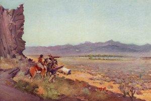 Mirage on the Desert, Arizona (kolorowe zdjęcie)