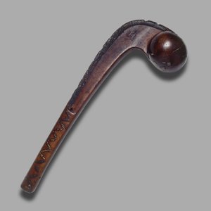 Ball-headed Tomahawk Club (drewno i mosiądz)