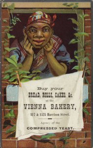 Lady at Window reklamująca piekarnię wiedeńską