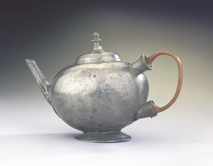 Czajnik, z Bostonu, Massachusetts, 1740-60 (cyna i drewno)