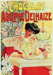 Plakat reklamujący czekoladę Adolphe Delhaize, ok. 1900