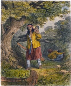 Indianki zaopatrujące się w paliwo, 1853