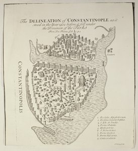Mapa Konstantynopola w 1422 r.