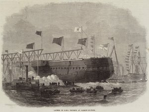 Wodowanie HMS Triumph w Jarrow-on-Tyne
