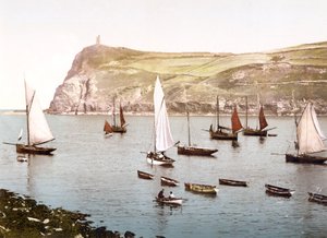 Bradda Head, Isle of Man (zdjęcie ręcznie kolorowane)