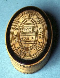 Pudełko na tytoń, 1712 (drewno)