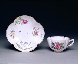 Filiżanka i spodek, Vincennes, ok. 1745-52 (porcelana)