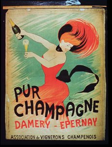 Plakat reklamujący Pur Champagne, z Damery, Epernay