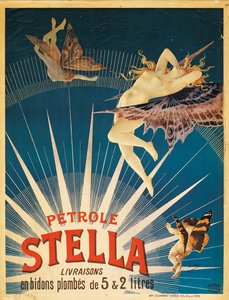 Plakat reklamujący benzynę Stella, 1897