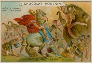 Oblężenie Veii, karta handlowa Chocolat Poulain