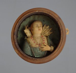 Portret miniaturowy, ok. 1600 (wosk, szkło i drewno)