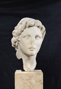 Głowa Aleksandra Wielkiego (356-323 p.n.e.) (marmur)