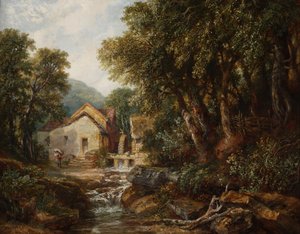 Młyn w Rowsley, Derbyshire, 1867