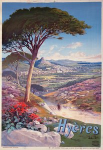 Plakat reklamowy Hyeres, Prowansja