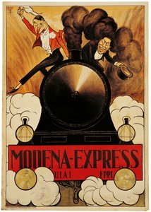 Plakat reklamujący Modena Express