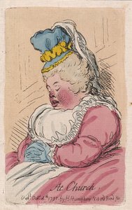 W Kościele, wyd. 1791 (grawerowanie ręcznie kolorowane)