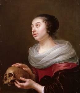Młoda kobieta trzymająca czaszkę, 1640