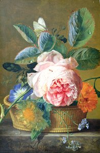 Kosz z kwiatami, 1740-45