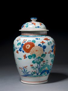 Słój z pokrywką, ok.1670-80 (porcelana kakiemon)