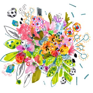 Bloom, 2014 (pióro, tusz, kolaż i papier)