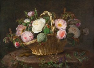 Kosz z kwiatami, ok. 1843.