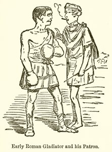 Gladiator wczesnorzymski i jego patron