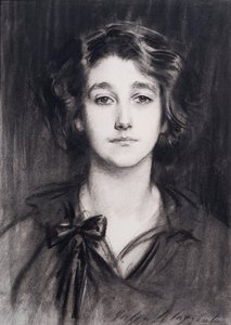 Sybil Sassoon (węgiel na papierze)