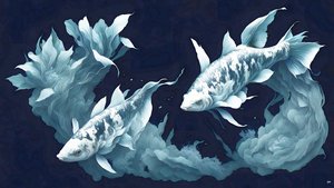 ink_painting_Koi-Karpfish_biały marmur_04