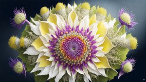 mandala: Oset z kwiatami elementy_02