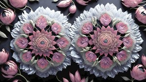 mandala: piwonie-kwiatowe elementy_01