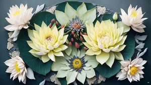 mandala: lilie wodne elementy_02
